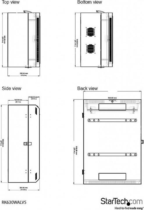 Actual product image StarTech 6U vertical server rack - 76cm deep (6 RU, 19 inch rack)
