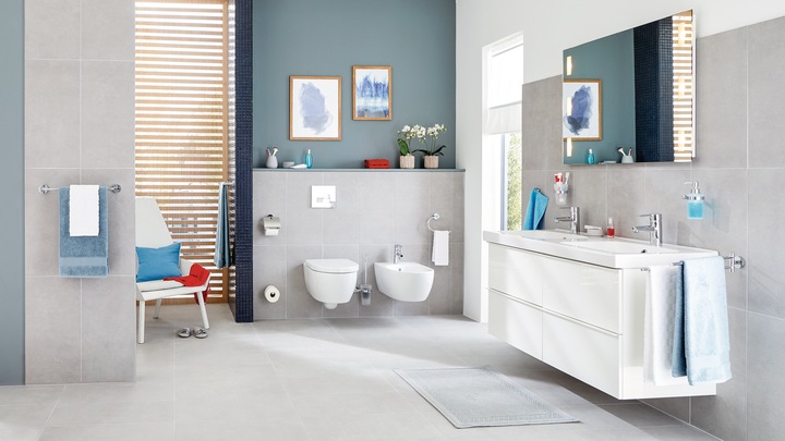 Actual product image tesa EXXCELLENT toilet roll holder incl. adhesive solution without drilling