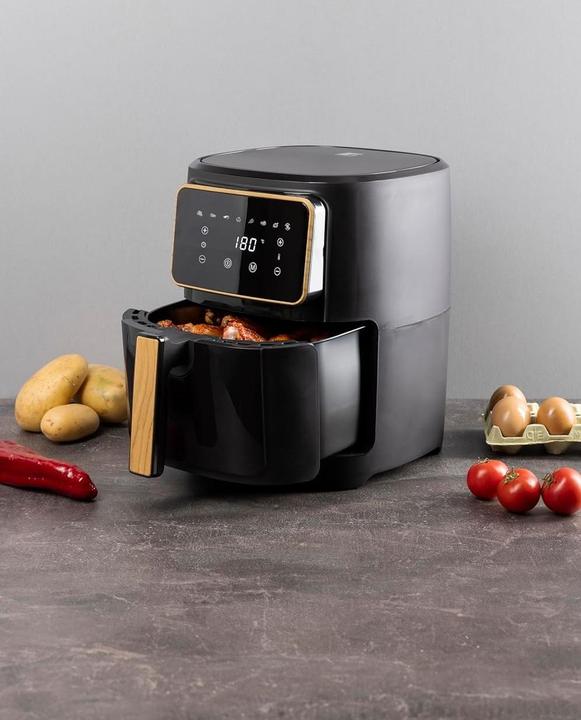 Produktbild Bergner Keramik-Heissluftfritteuse ohne PFAS, 1800 W, 8 Programme, Timer, 80-200 °C