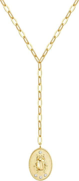 Immagine prodotto Glanzstücke München Catena da donna in argento sterling con zirconi in oro giallo da 40,0 cm + 5,0 cm di estensione - (Argento, 40 - 45 cm)