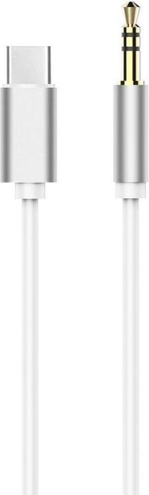 Partner Telecom Converter OEM Cable AUX Type C (male) to Jack 3,5 mm (male) white (Klinkenadapter)