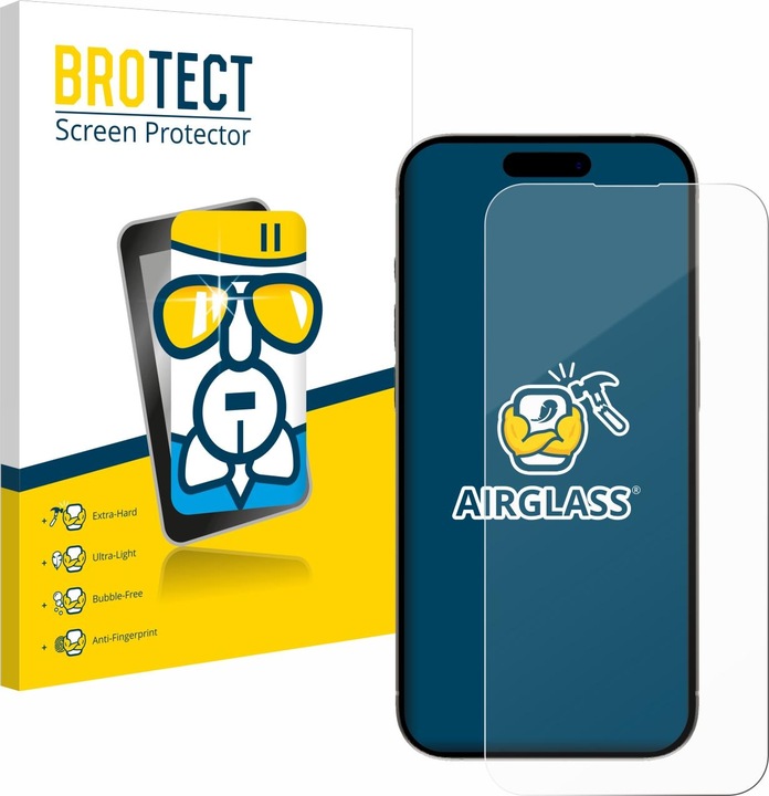Actual product image BROTECT AirGlass Glass (1 Piece, Apple iPhone 15)