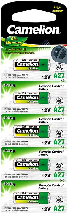 Actual product image Camelion LR27 special battery 27 A Alk (5 pcs., A27, 26 mAh)