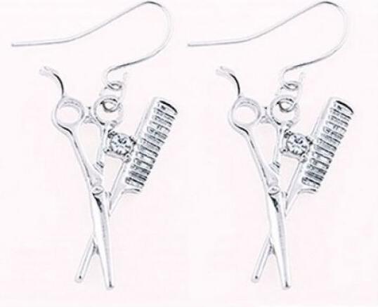 Image du produit A&A Boucle d'oreille avec pendentif peigne et ciseaux