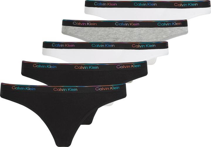 Immagine prodotto Calvin Klein 5-Pack Dames String Icon Logo - Multi - Maat XS (XS, Confezione da 5 pezzi)