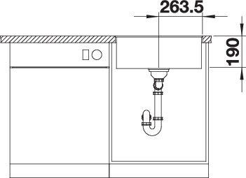 Actual product image Blanco Subline 500-F (Fitted sink, 52.70 cm, 42.70 cm)