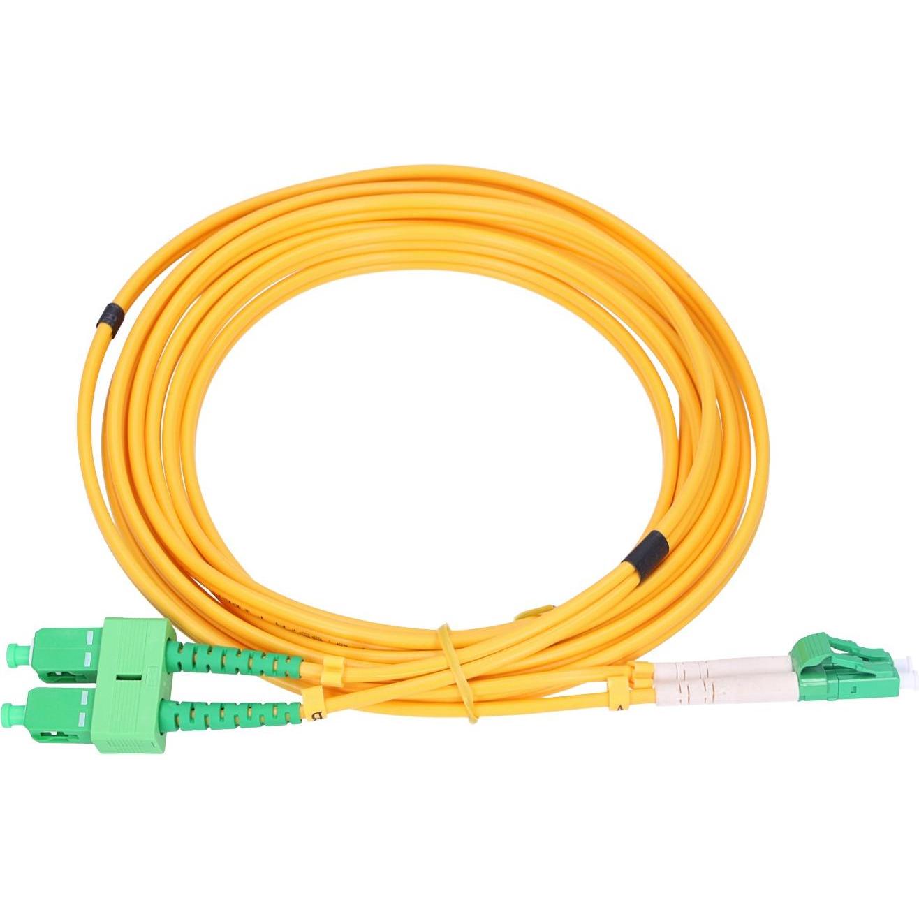 Extralink SC/APC-LC/APC Patchcord Jednomodowy, Duplex, 9/125um, 3mm, 1,5m (1.50 m), Netzwerkkabel