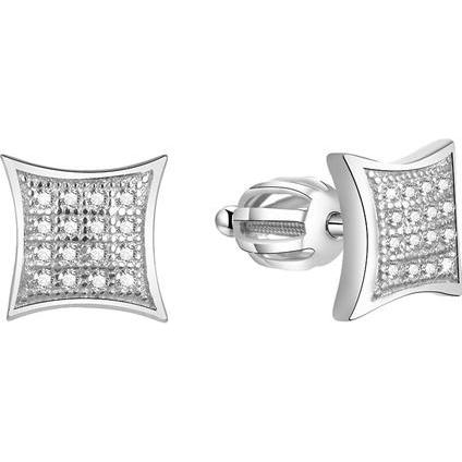 Beneto, Ohrringe, Silver earrings with zircons AGUP1630S (L)