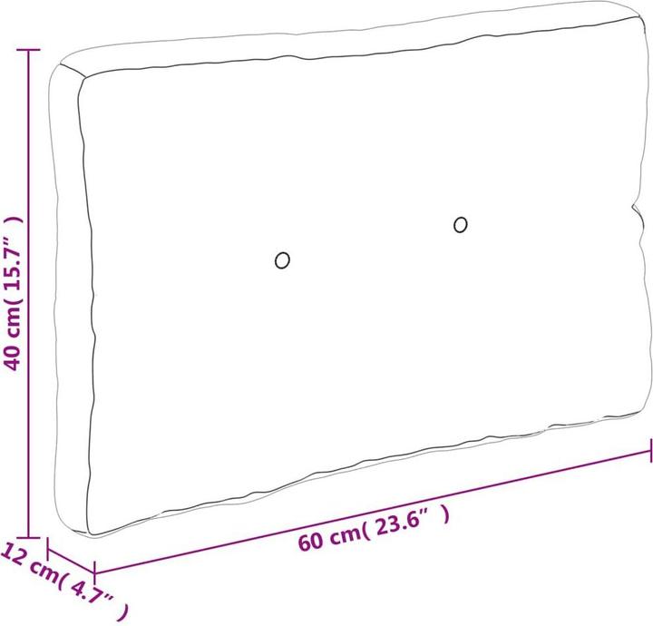 Image du produit vidaXL Coussin pour palettes (60 x 40 x 12 cm)