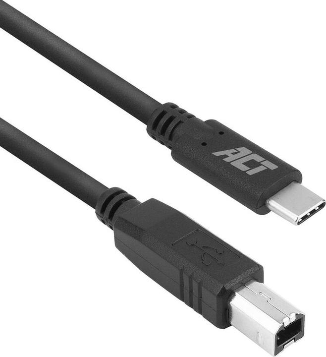 Image du produit ACT Câble USB 2.0, USB-C vers USB-B, 1,8 mètre (1.80 m, USB 2.0)