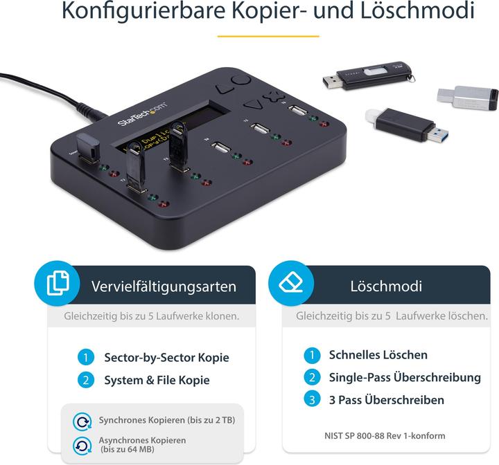Produktbild StarTech 1:5 Standalone Duplizierer (USB-A)