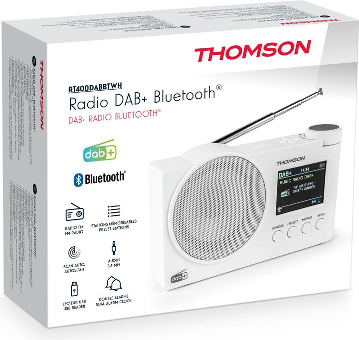 Actual product image Thomson RT400DAB DAB+ / FM Radio / BT - White (DAB+, Bluetooth)