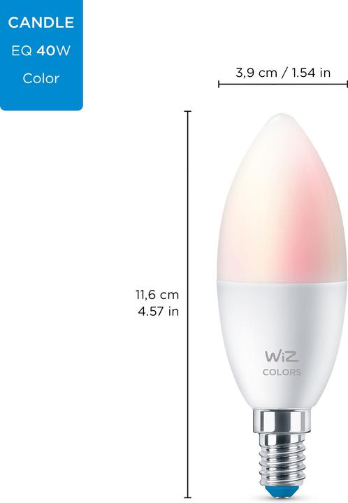 Produktbild WiZ Tunable White & Color (E14, 4.90 W, 470 lm, 2 x, F)