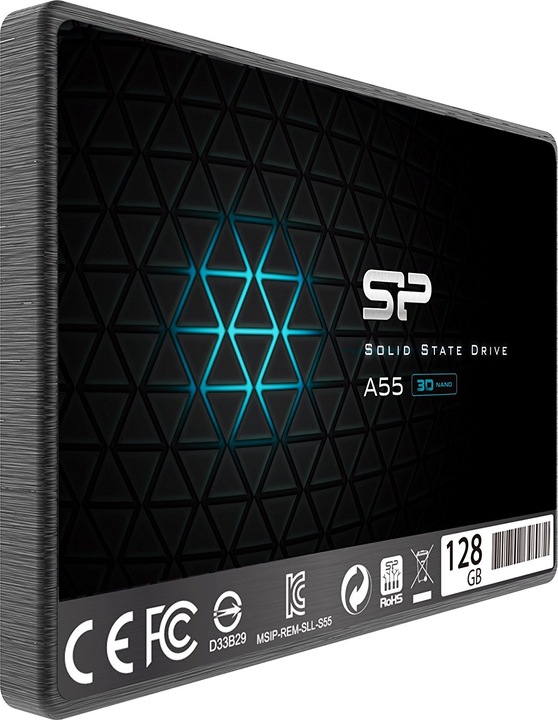 Actual product image Silicon Power A55 128 GB, SSD form factor 2.5", SSD interface SATA, write speed 420 MB (128 GB, 2.5")