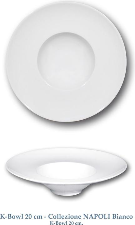 Actual product image Saturnia Porcelain Small Bowl Plate, Deep 20cm (1 x, 20 cm)