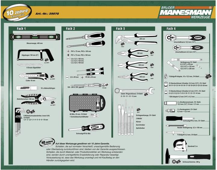 Actual product image Mannesmann Toolbox (160 pieces)