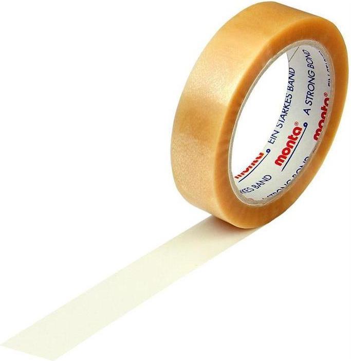 Immagine prodotto Transpak Nastro adesivo monta 220 larghezza 25mm lunghezza 66m spessore 54µ PVC trasparente silenzioso (25 mm)