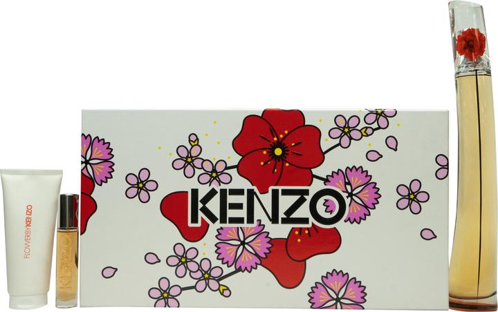 Kenzo Flower by L'Absolue Gift Set 100ml EDP + 10ml EDP + 75ml Body Lotion (Perfume set)