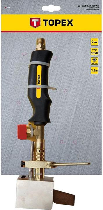 Actual product image Topex Lutownica gazowa z wężem 1,5m 44E118