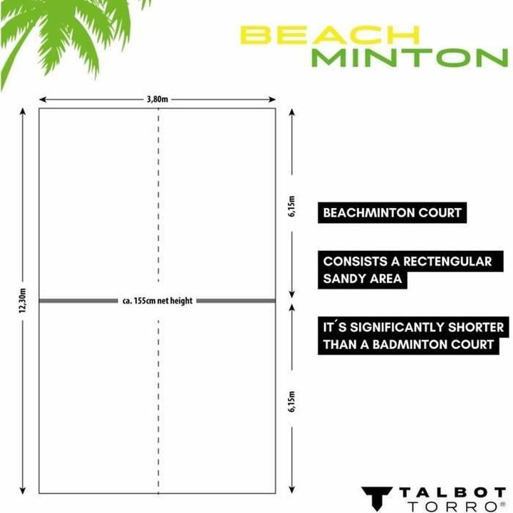 Actual product image Talbot Torro Beachminton set, colour: black-neon green Contents: 2 beachminton rackets, length: 125 mm, 2 small