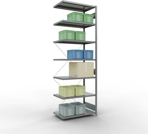 Actual product image Schulte Lagertechnik MULTIplus330 boltless bay system with cross brace