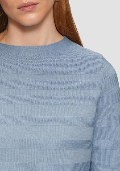 Produktbild s.Oliver Strickpullover Gestreifter Feinstrickpullover aus Viskosemix (42)
