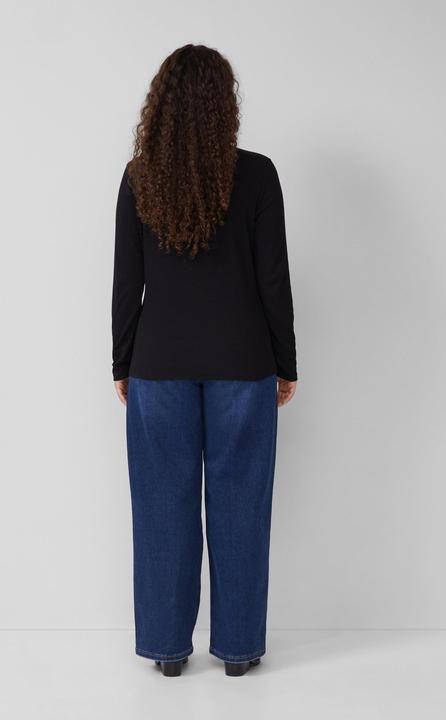 Produktbild S.Oliver T-Shirt Rippshirt mit Spitzeneinsatz und Stehkragen aus Spitze (46)