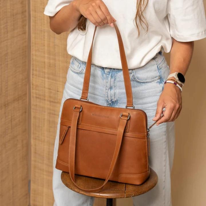 Immagine prodotto The Chesterfield Brand Borsa a tracolla Branson in pelle con scomparto per laptop da 37 cm