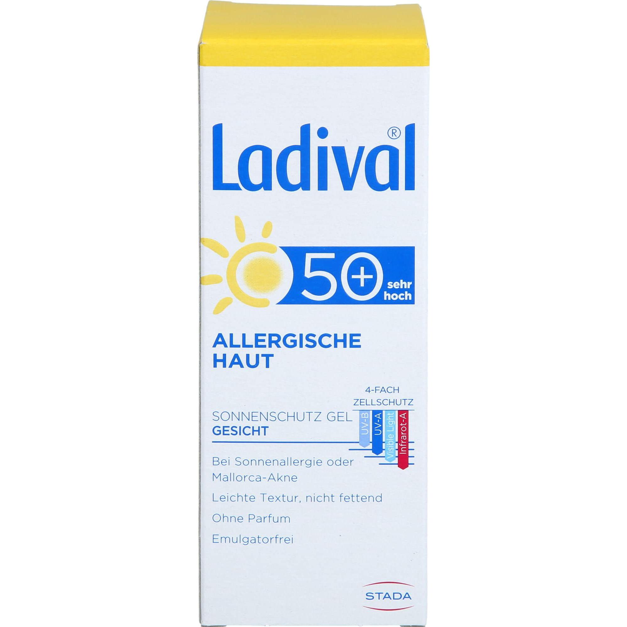 Thumbnail - Ladival, Sonnencreme, Allergische Haut LSF 50+ Sonnenschutz-Gel, 50 ml Gel (Sonnencreme, SPF 50+, 50 ml)