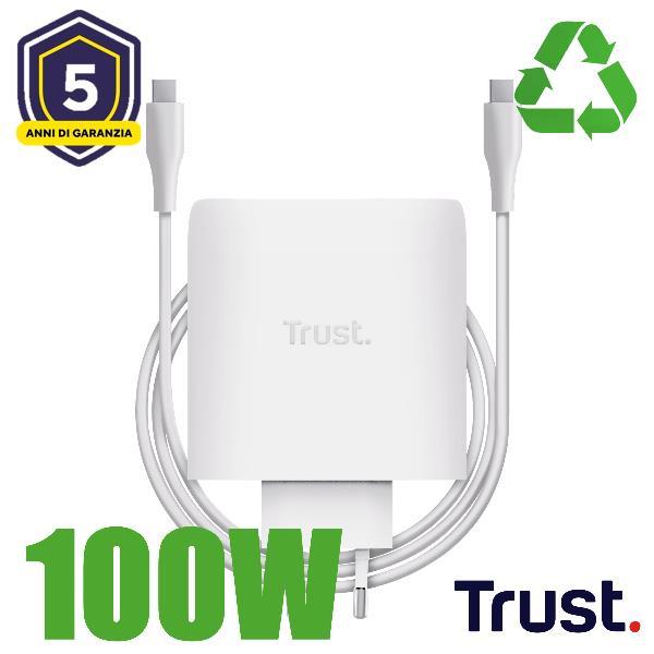 Productafbeelding Trust MAXO 100W 2P USB-C GAN CHARGER (100 W, 2 ports)