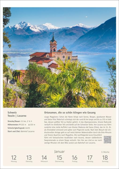 Produktbild Harenberg Radwanderlust Wochen-Kulturkalender 2026 - 53 Touren von Rügen bis Südtirol (Deutsch)