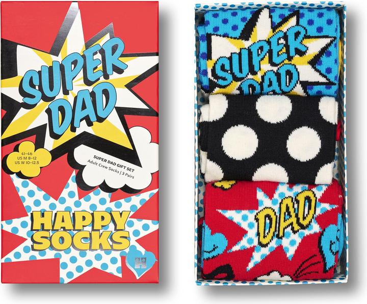 Immagine prodotto Happy Socks Set regalo per la festa del papà (confezione da 3, 41 - 46)