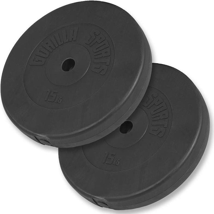 Gorilla Sports Plaques de poids (2 x 15 kg)