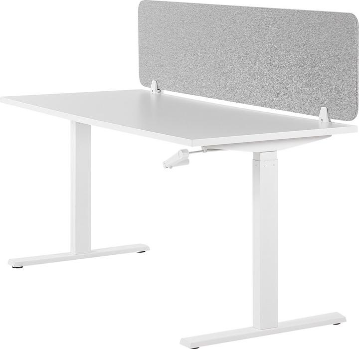 Produktbild Beliani Schreibtischtrennwand hellgrau 160 x 40 cm WALLY