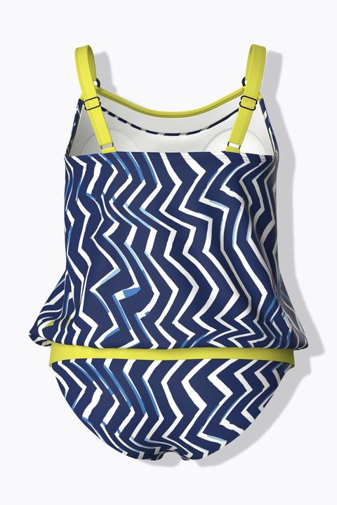 Actual product image Ulla Popken Zigzag Print Two Piece Tankini Set (58, 60)