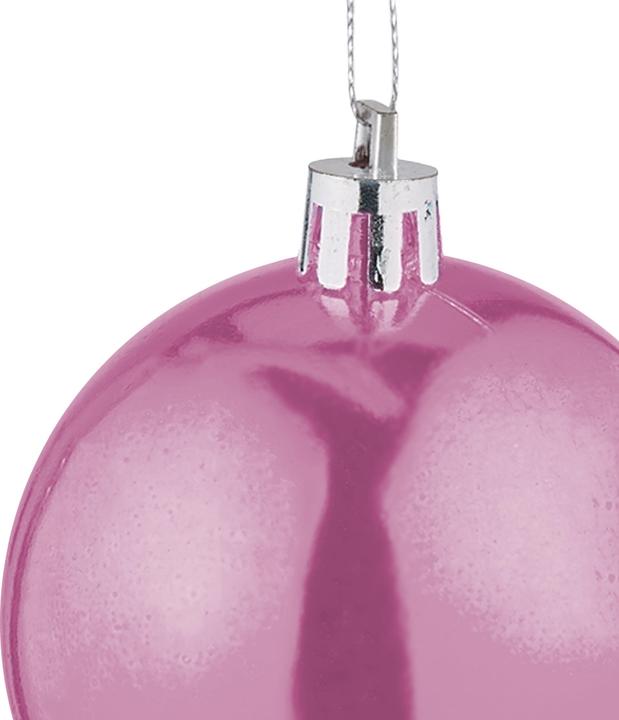Image du produit Relaxdays - Weihnachtskugeln 100er Set, Rosa/ Silber, 7 x 6 cm (100 -pièce)