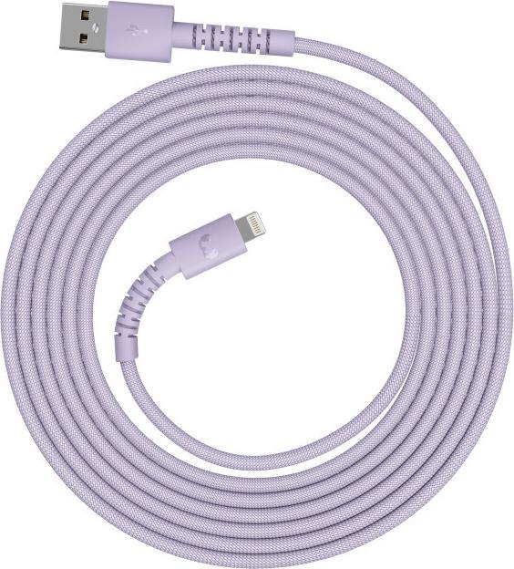 Actual product image Fresh'N Rebel Fresh 'n Rebel USB-A zu Lightning silicone geflochtenes Kabel "FlexWave" 2m, Dreamy Lilac (2 m, USB 1.0, 12 W)