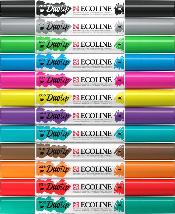 Produktbild Talens ECOLINE DUOTIP - Farbstifte Set (Mehrfarbig, 12 x)