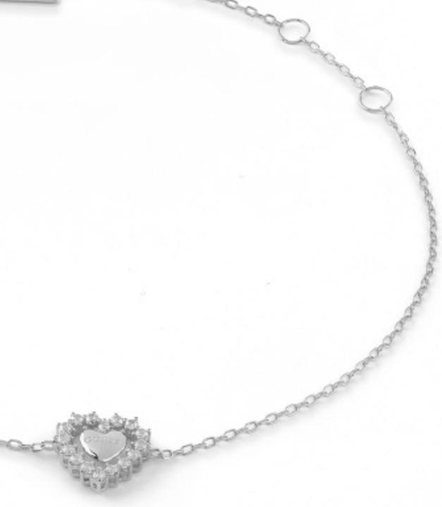 Produktbild Guess 10MM JARDIN HEART & CRYS BR Armband (18.50 cm, Sterling Silber)