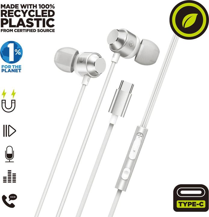 Muvit Kopfhörer for Change M32 Weiss (Cable, Wireless)