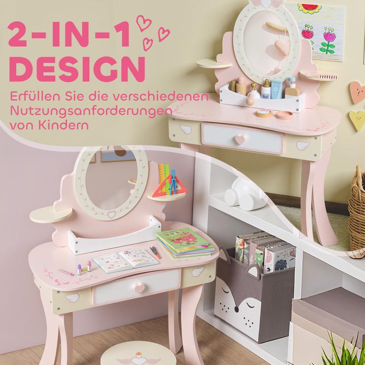 Actual product image Aiyaplay Dressing Table (29.60 x 29.60 x 89.80 cm)