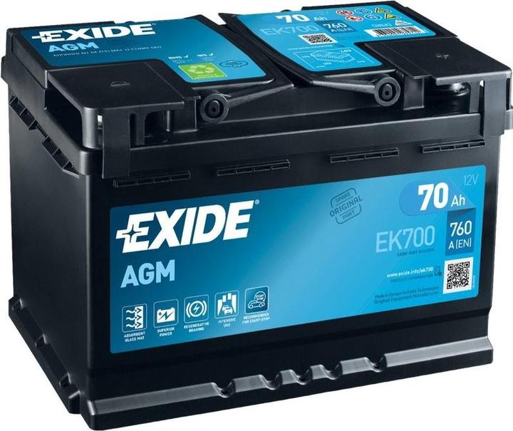 Image du produit Exide Start-Stop AGM (12 V, 70 Ah, 760 A)