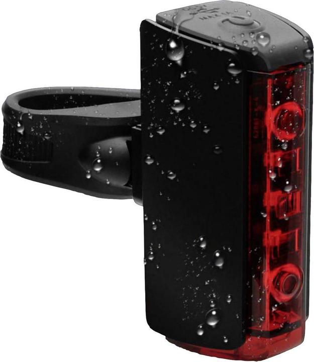 Fischer Fiets LED oplaadbaar achterlicht PLUS TWIN STOP van aluminium, met bodemverlichting, automatische