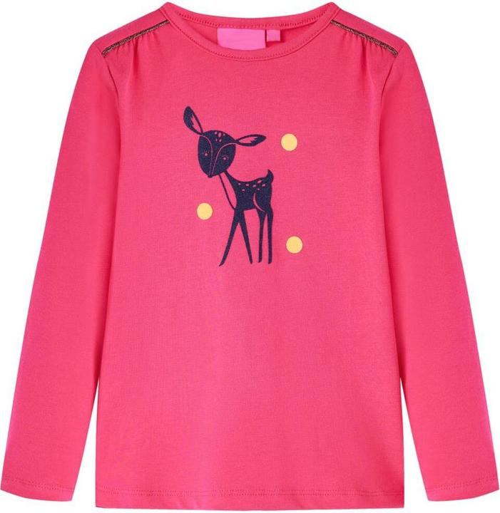 Immagine prodotto VidaXL Camicia a maniche lunghe per bambini rosa acceso 116,Materiale: 95% cotone (116)