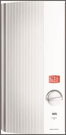 Produktbild AEG Haustechnik DDLE LCD 18/21/24 kW Elektronischer Durchlauferhitzer, gradgenaue Temperaturwahl mit LC-Display