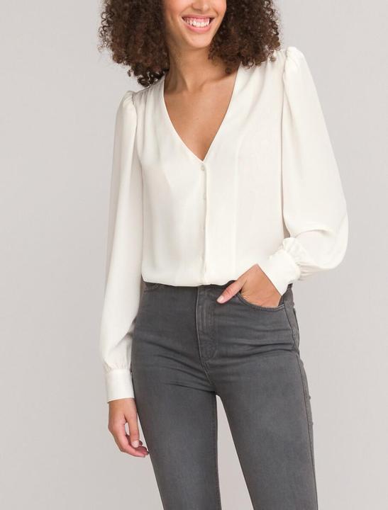 Immagine prodotto La Redoute Collections Camicetta a maniche lunghe con scollo a V (36)