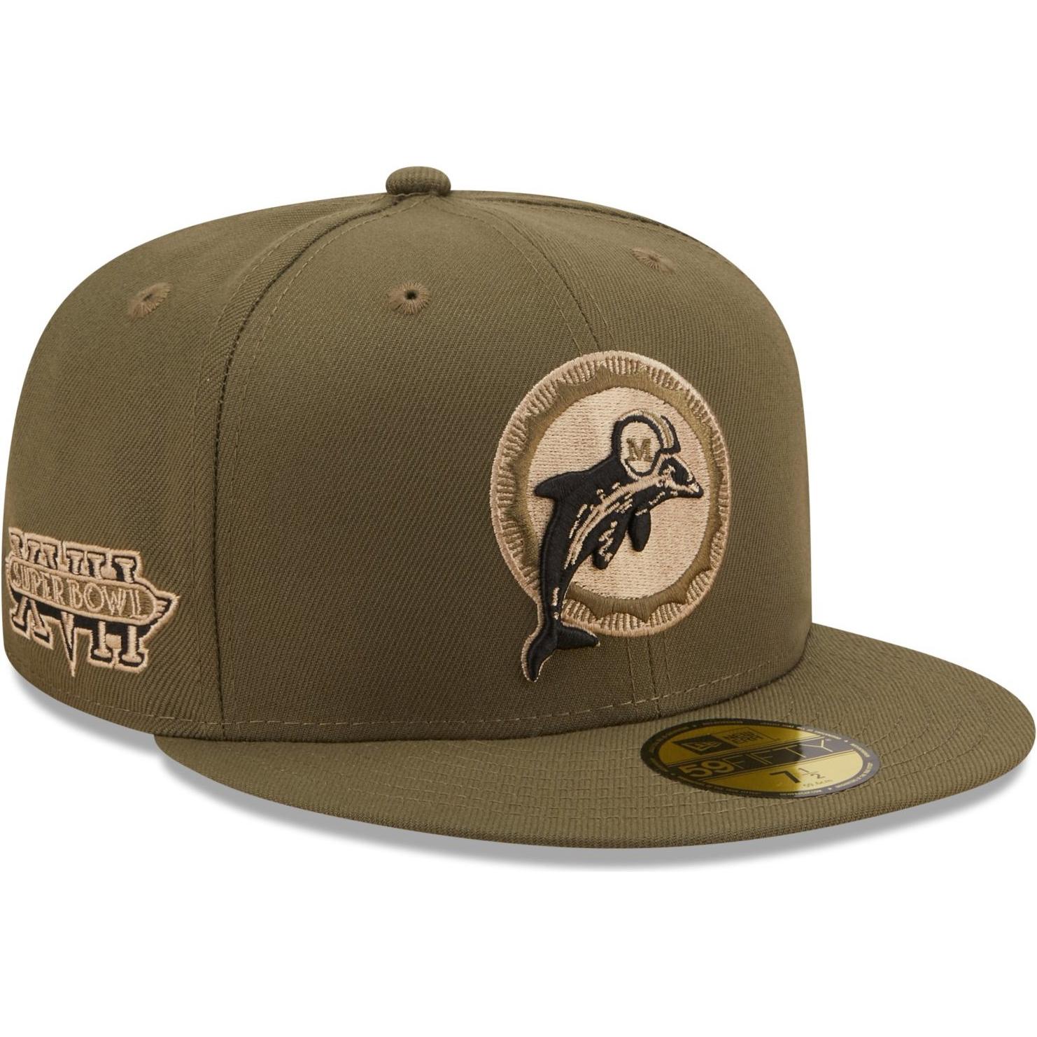 New Era, Herren, Cap, 59Fifty Cap - Miami Dolphins Superbowl XVII - 8, Grün, (8)