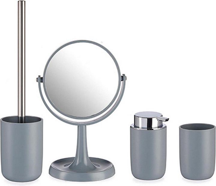 Actual product image Berilo set 4 pieces gray bathroom articles