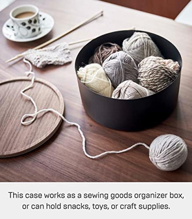 Actual product image Yamazaki Deep storage box with lid RIN (22 cm, 7.08 l, 1x)