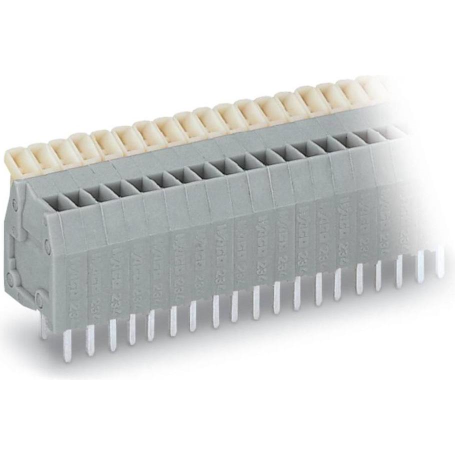 Wago 234-224 Morsettiera per circuiti stampati 0,08-0,5 qmm grigio, Accessori di elettronica + Alloggiamento, Grigio